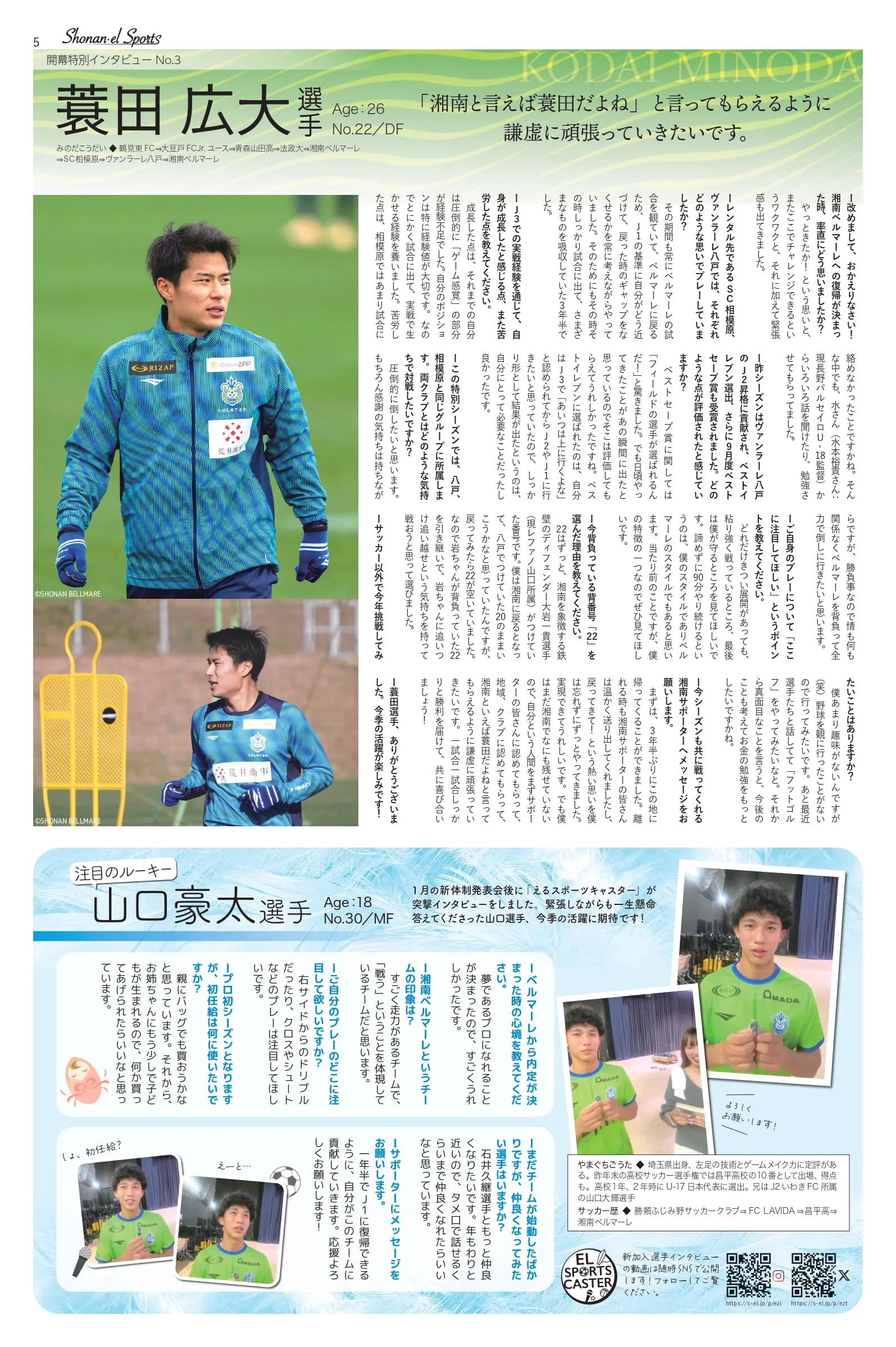 FW 蓑田 広大 選手